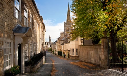 View down Barn Hill, Stamford, Lincolnshire