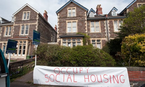 Protesters occupy a council house that is up for auction in Bristol