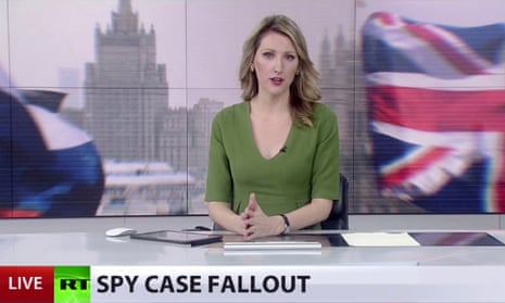 RT news bulletin on spy case fallout