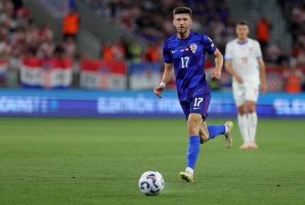 Petar Sucic playing for Croatia.