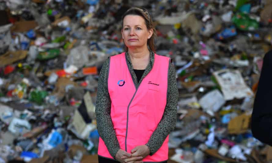 File photo of Australia’s environment minister Sussan Ley at a recycling facility