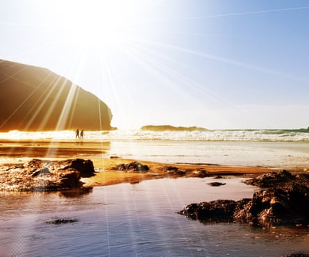 Portreath beach near Redruth in Cornwall