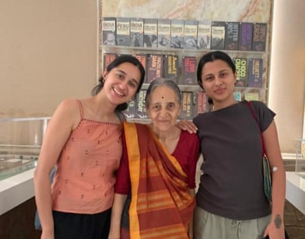 Heer (left) and Dhir Baxi, with their grandmother.