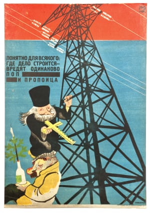 ‘Everybody understands that where work is being done – the priest and the drunk are both doing harm.’ Poster, 1930