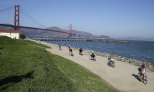 San Francisco’s Crissy Field, the site of the rightwing rally. Dog owners are said to be stockpiling excrement to carpet the field.