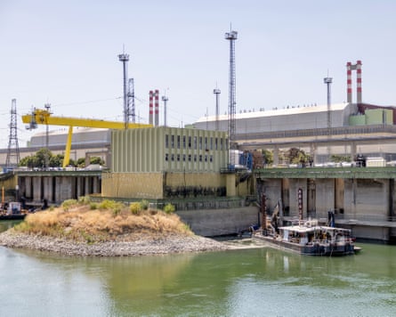 The Paks power plant’s cold-water intake channel from the Danube.