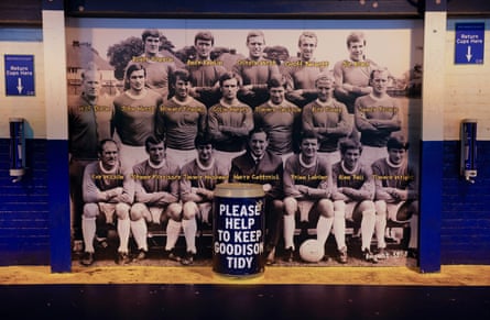 A picture on a concourse at the Gwladys Street end.