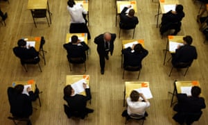 Pupils sitting an exam.