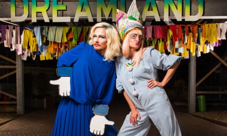 Amy Redmond, AKA Amy Zing, right, with friend Tracey Ermine at Margate’s Dreamland.