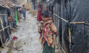 Rohingya children who fled Myanmar into Bangladesh at Balukhali refugee camp, Cox’s Bazar