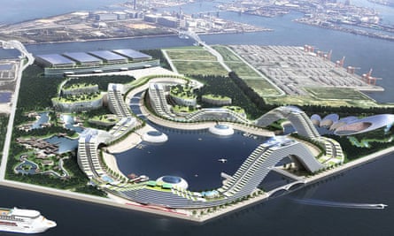 An artist’s impression of the casino project on Yumeshima island.
