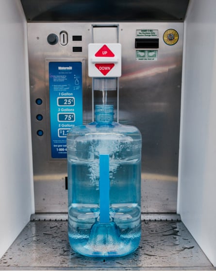 There are about 9,200 water vending machines are clustered throughout the state.