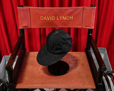 Cult collector’s item … David Lynch’s cap and director’s chair auctioned with 450 pieces of memorabilia and personal items in 2025.