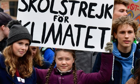 Swedish climate activist Greta Thunberg during a demonstration in Berlin.