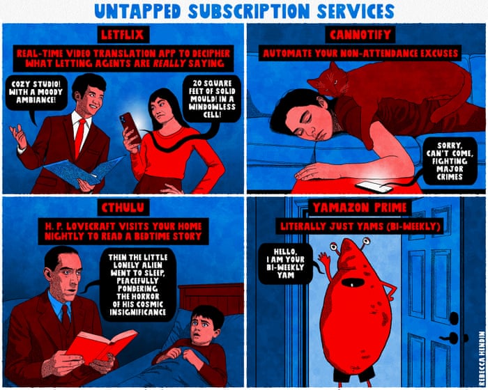 Rebecca Hendin on the subscriptions you don’t have, but really need – cartoon