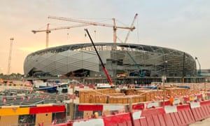 Education City Stadium in Doha, pictured in May. In June a worker employed there died in his lodgings.