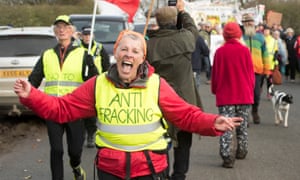 An anti-fracking march on 4 November from Kirby Misperton to the nearby fracking site.