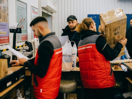 Kyrylo Stepanov sending car parts via Nova Poshta.