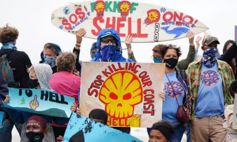 Anti-Shell protesters in Cape Town.