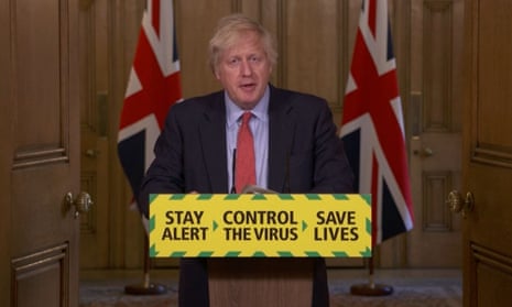 Boris Johnson during the media briefing.