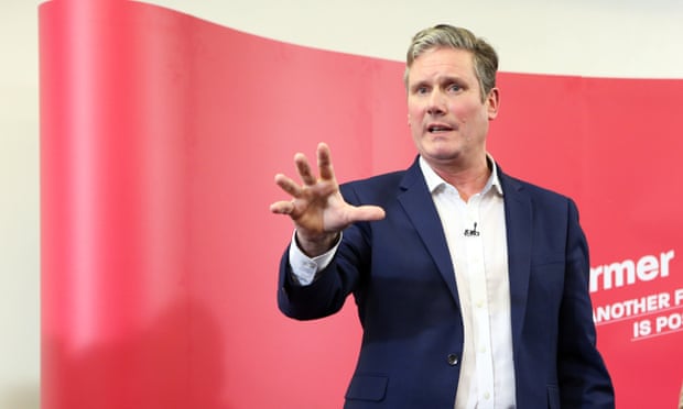 Keir Starmer launching his bid in Manchester to be the next leader of the Labour party.