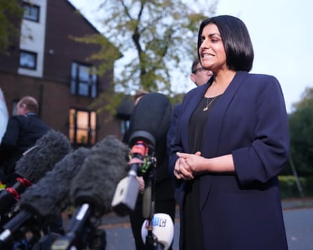 Shabana Mahmood speaking to media