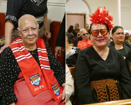 Tonga fans show their colours at a congregation