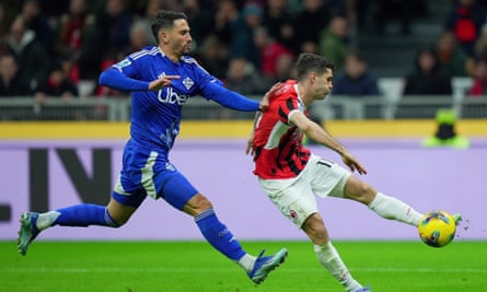 Christian Pulisic scores a second-half equaliser for Milan at home to Como