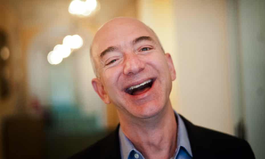 Amazon founder Jeff Bezos laughing