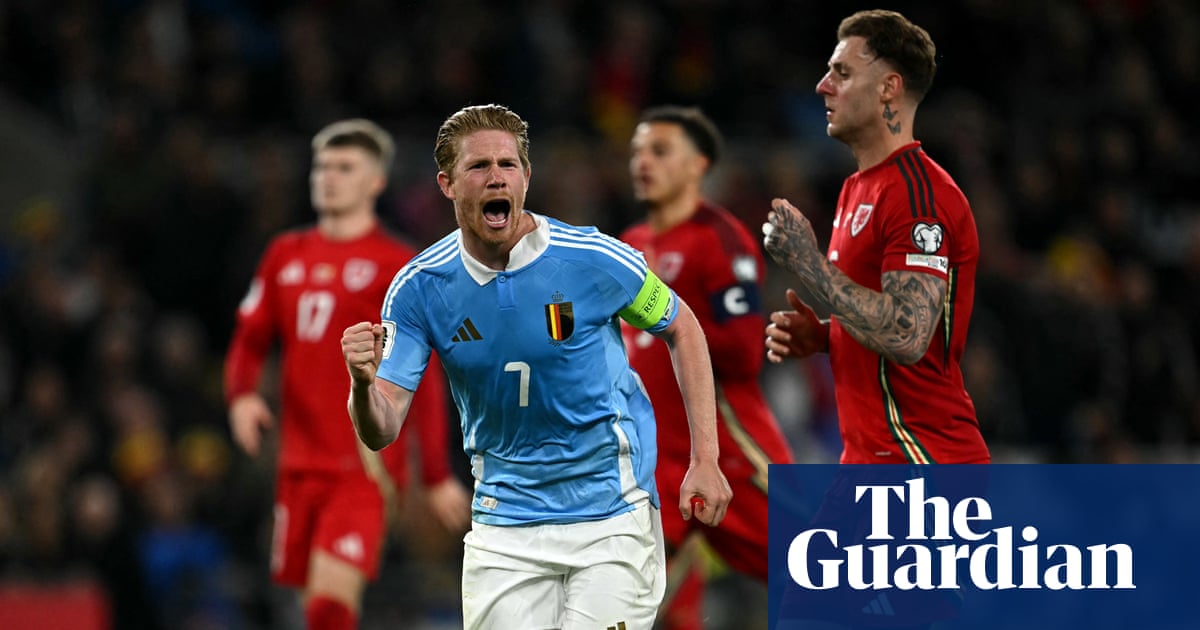 De Bruyne double in Belgium win deals huge blow to Wales' World Cup hopes
