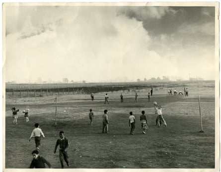Historical photo of children playing