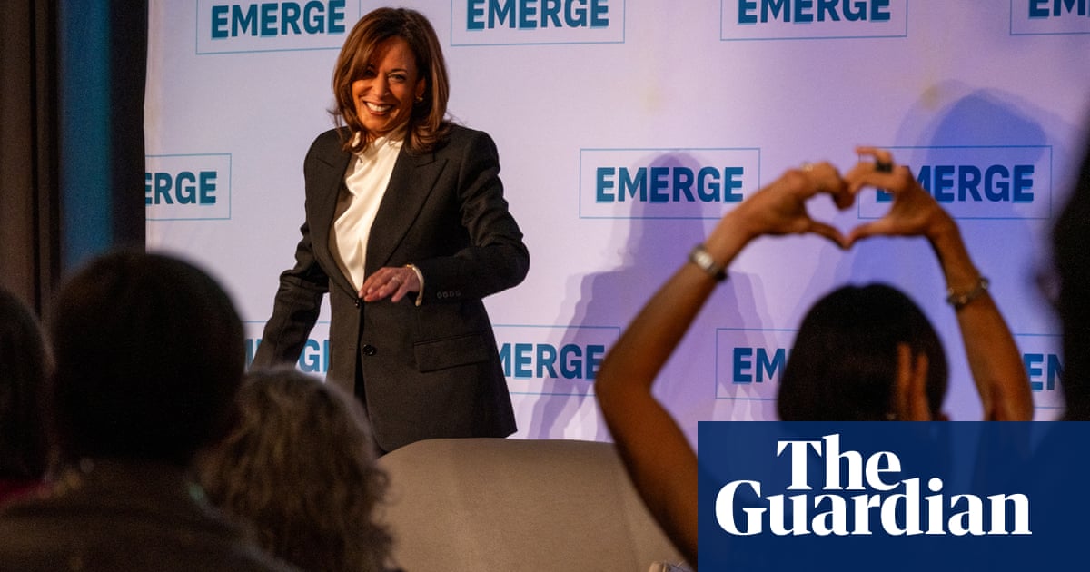 'Courage is contagious': Kamala Harris urges Americans to keep organizing against Trump – video