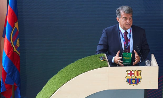 Barcelona’s president Joan Laporta