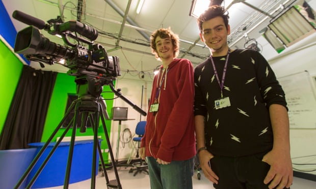 Creative media production students Harry Mitchell and Richard Berry.