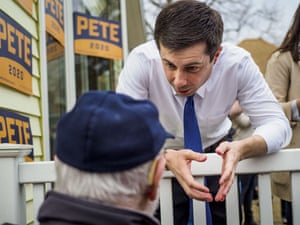 Rising star Pete Buttigieg, here campaigning in Marshalltown, Iowa, could attract disaffected Republicans, one consultant said.