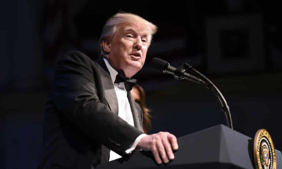 Donald Trump at the annual gala at the Ford Theatre. ‘People, I am calling it what we need and what it is: a travel ban!’