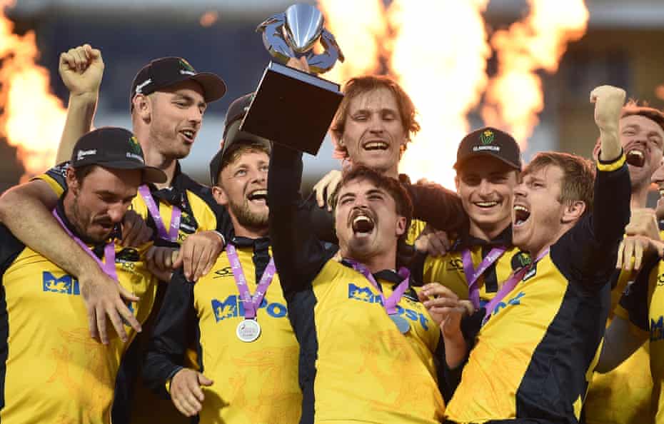Glamorgan captain Kiran Carlson lifts the Royal London Cup.