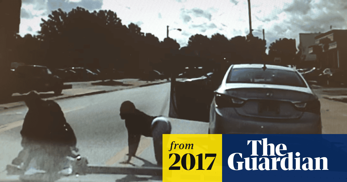 Dashcam video shows white officer punching black man during traffic