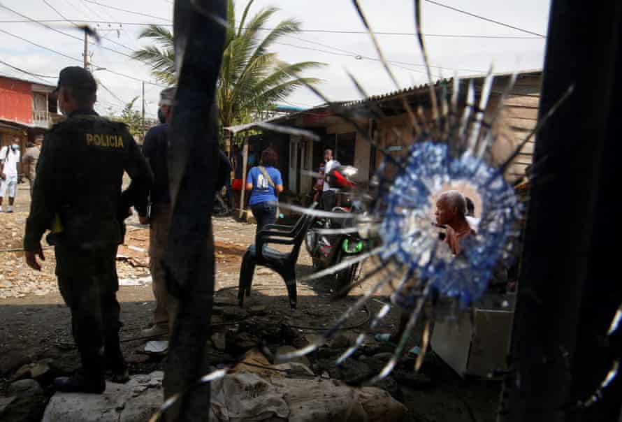 Aftermath of a shootout in Buenaventura