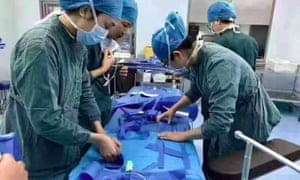 Nurses at a Wuhan hospital having to make masks out of cloth because they don’t have enough masks