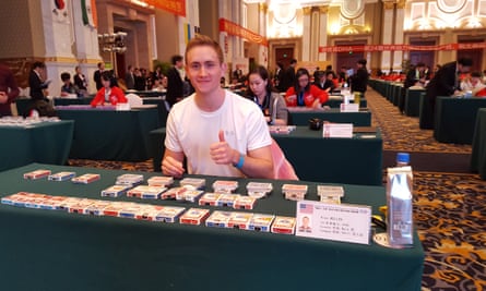Alex Mullen at the 2015 World Memory Championship in Chengdu, China.