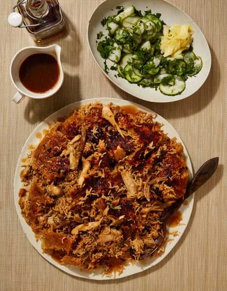 Crisp soy chicken biryani and blackberry rice pudding: Yotam