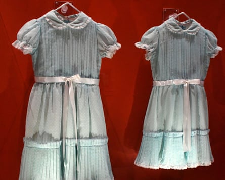 Two girl’s sky-blue dresses