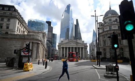 The Bank of England and empty streets during the coronavirus pandemic