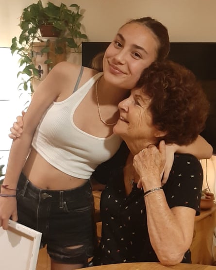 Hadas Kalderon’s daughter Sahar, 16, and mother Carmela, 79
