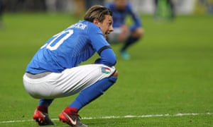 Federico Bernardeschi of Italy reacts after the play-off defeat to Sweden.