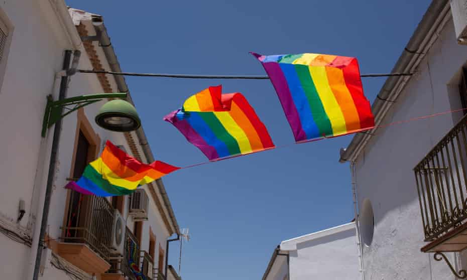 Rainbow flags all over Villanueva de Algaidas