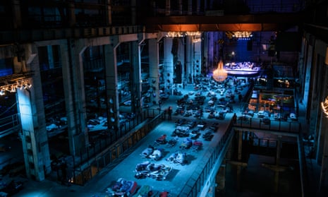 Kraftwerk, Berlin, the dimly lit venue for the performance of Sleep.