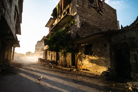 Ruined buildings in the Amiriya district of Aleppo.