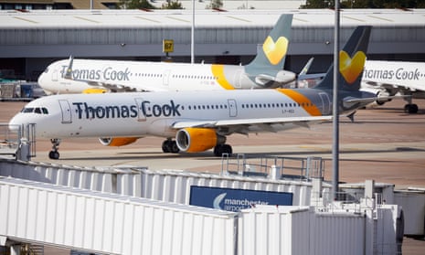 Thomas Cook aircraft after the company went into liquidation when last-ditch talks failed